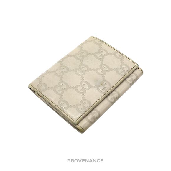 🔴 Gucci Card Wallet - Chalk Guccissima Leather - Picture 4 of 8